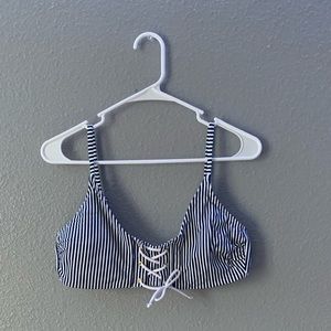 blue and white striped bikini top from target💙🤍